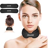 HEALSTOK Neck Ice Pack Wrap, Reusable Cold/Hot Gel for Neck Pain, Blackx2 | Cervical Ice Pack, Compress Ice Packs for Injuries Reusable Therapy Adjustable Gel Migraine Ice Head Wrap for Neck Pressure