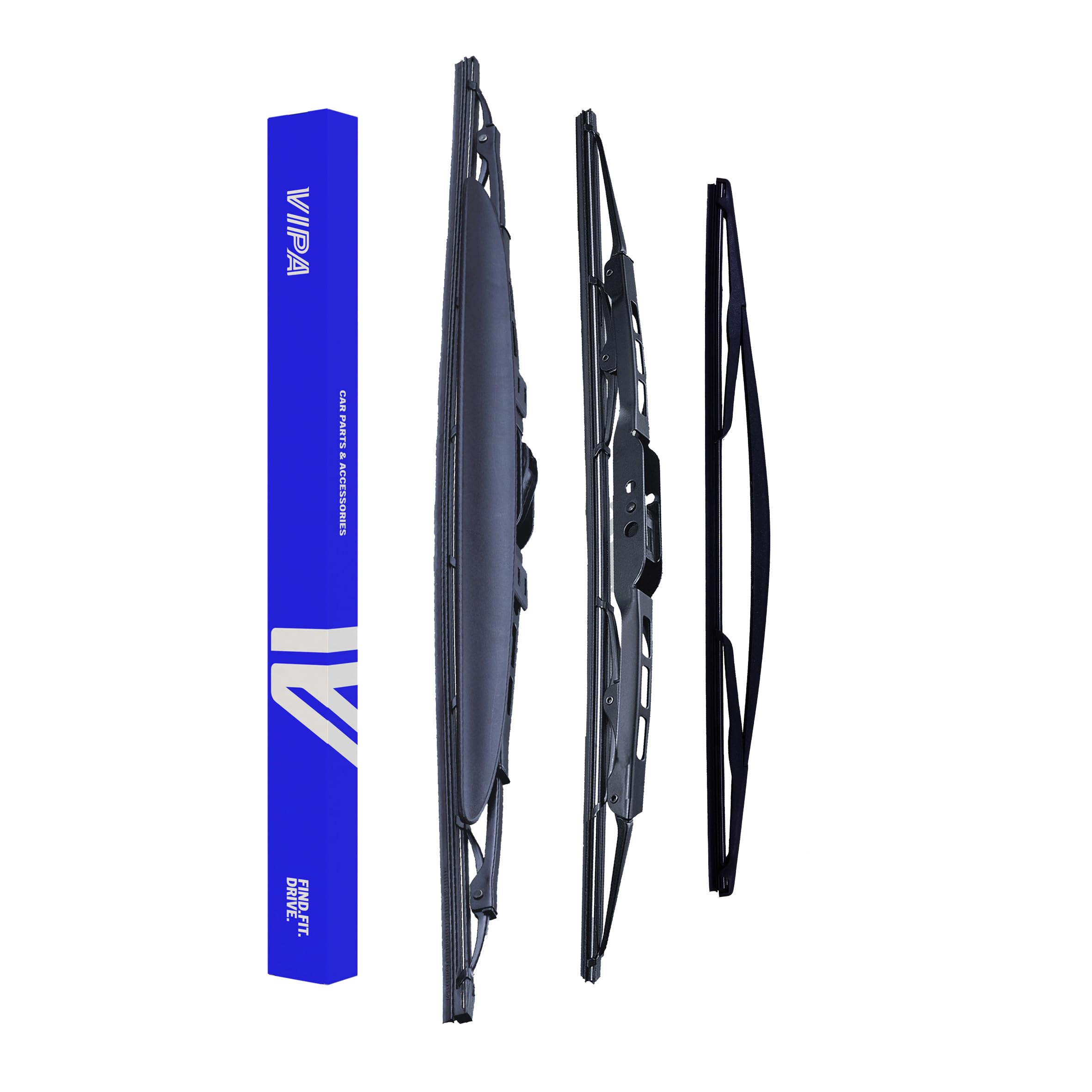 Vipa Car Parts Premium Wiper Blade Set | fits: NISSAN MICRA III K12 Hatchback (Oct 2002 to Aug 2010) | All-Weather Performance | Durable, Streak-Free Windshield Wipers | Easy Installation