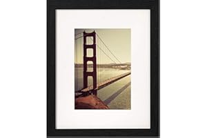 BAIJIALI 8x10 Picture Frame Black Wood Pattern with HD Plexiglass,Display Pictures 5x7 with Mat or 8x10 Without Mat, Horizontal and Vertical Formats for Wall and Table Mounting