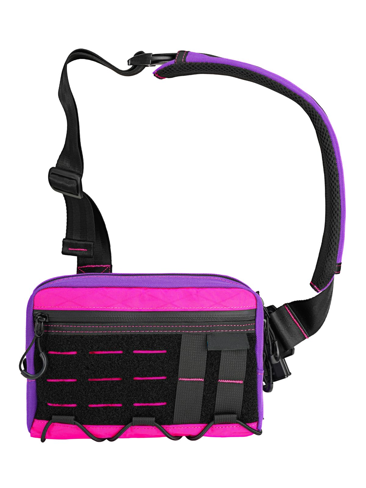 TACTICAL_GEEK Cache L3S Crossbody Shoulder Bag, Multipurpose Sling Bag Waist Bag with Adjustable Shoulder Strap, Lightweight Chest Backpack Casual Shoulder for Daily Carry, X-Purple