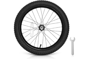 Exceedhub 16 Inch Kids Bike Front Wheels Replacement with Solid Air Rubber Tire and Inner Tube, Bicycle Bike Wheels Don't Fit with Huffy Bike