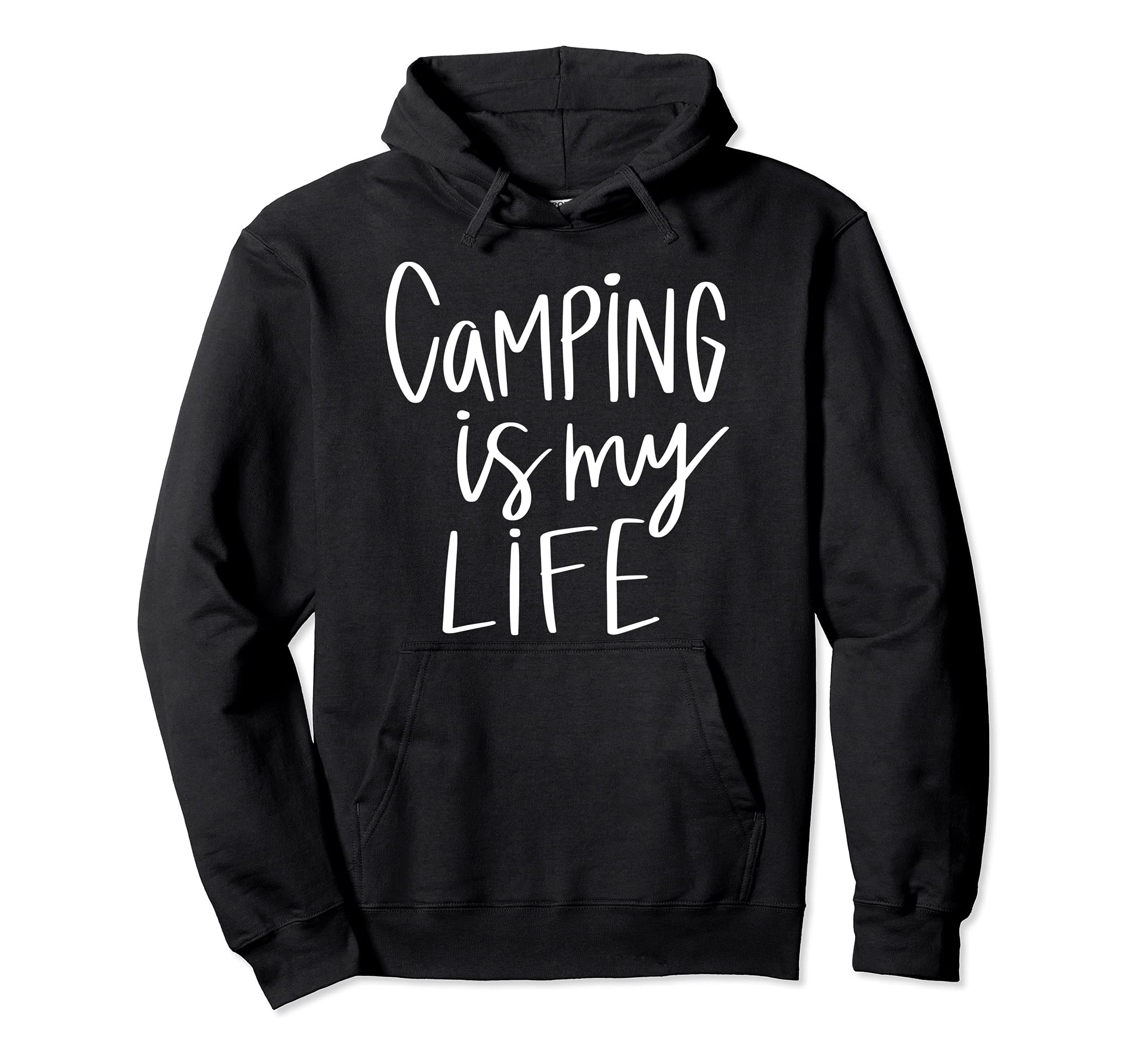 Camping is My Life Love Heart Camping Hiking Mountaineering Pullover Hoodie