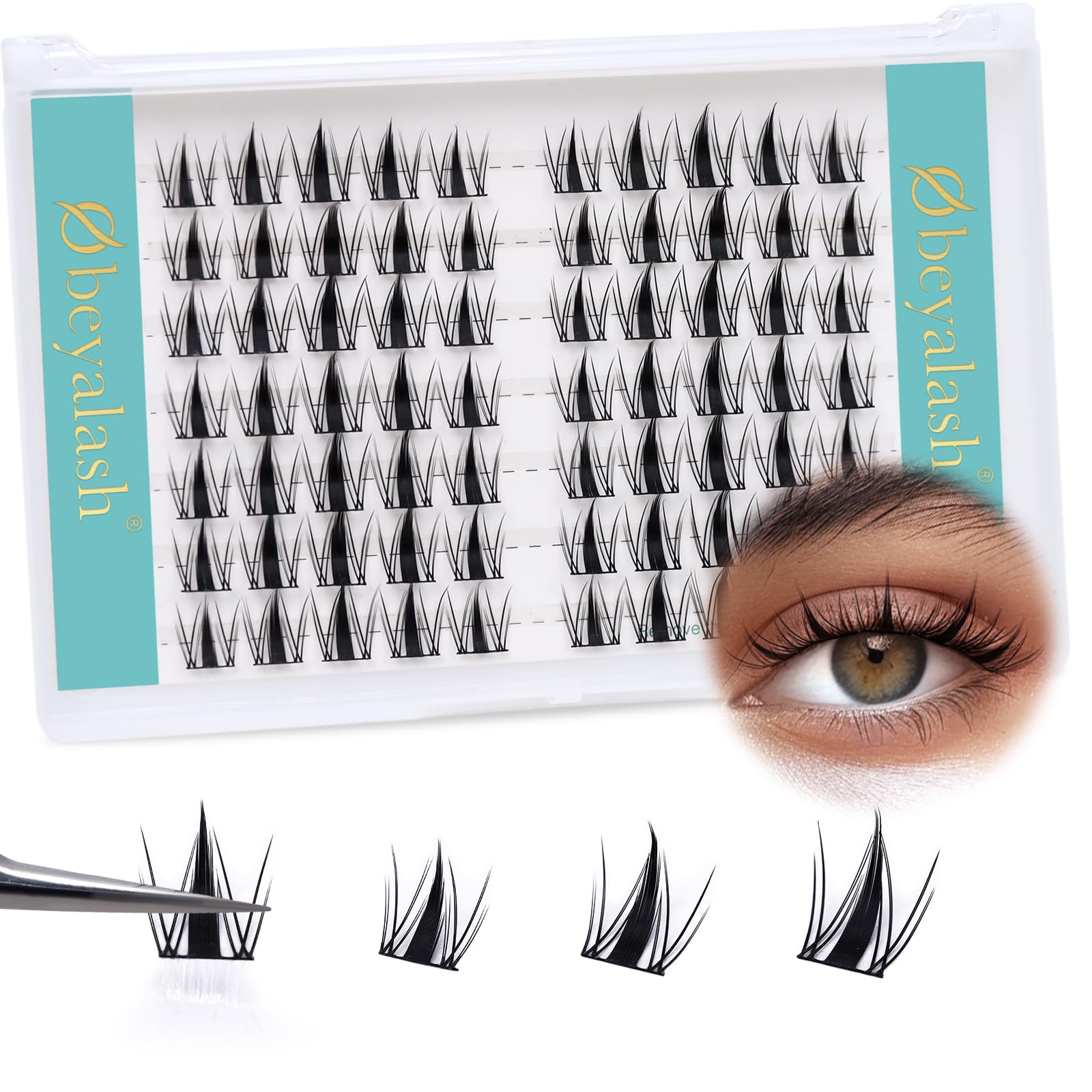 Manga Lashes Cluster Lashes Natural Individual Eyelashes Natural C Curl Cluster Lashes 70pcs Wispy Lash Clusters Lash Individual Clusters Anime Lashes DIY at Home by Obeyalash — image 1