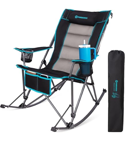 Amazon.com: gibxiyza Rocking Camping Chair Folding Rocking Chair