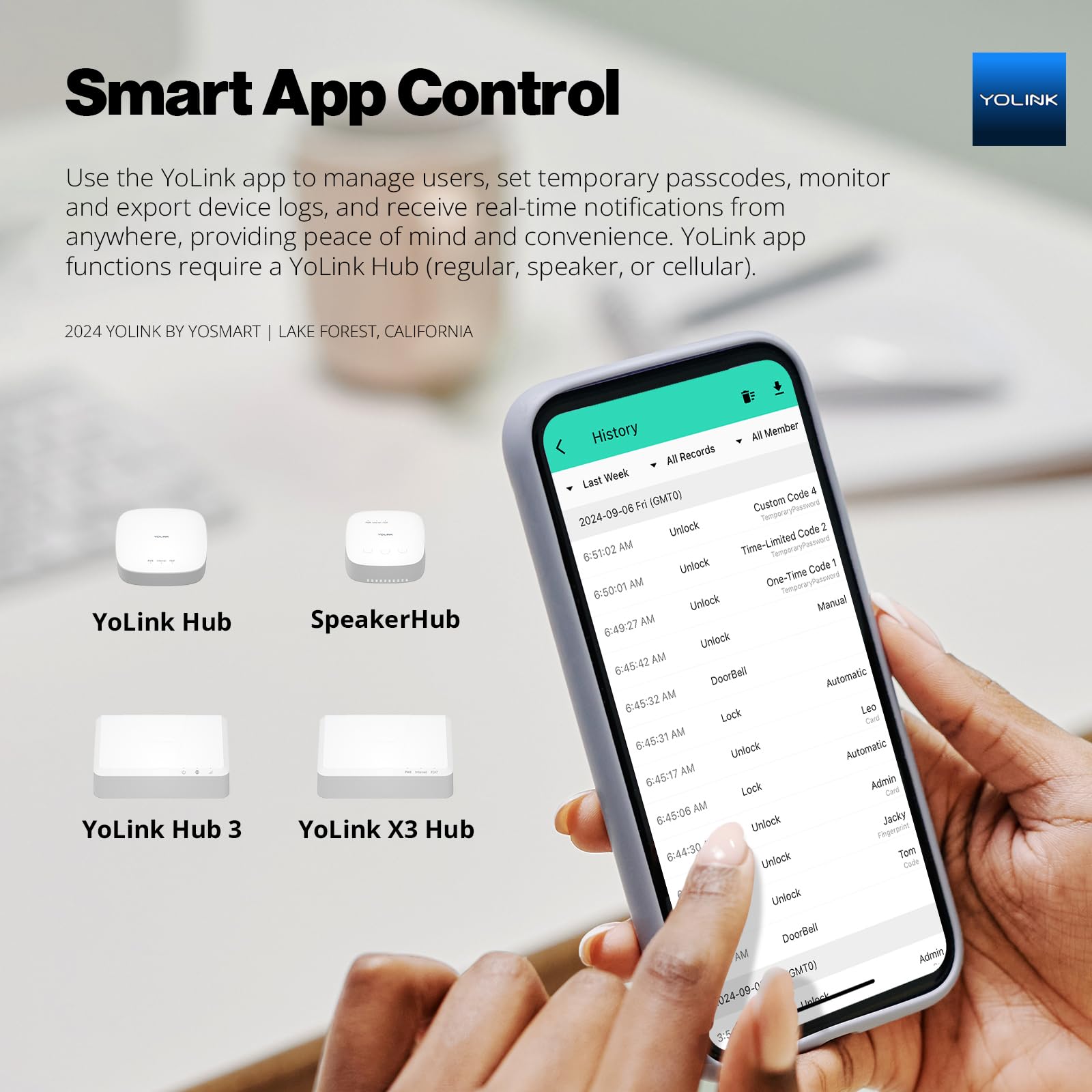 YoLink Smart Lever Lock, Smart Handle Lock, Door