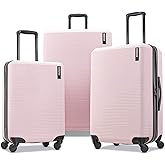 American Tourister Stratum XLT Expandable Hardside Luggage with Spinner Wheels, Pink Blush, 3-Piece Set (20/24/28)