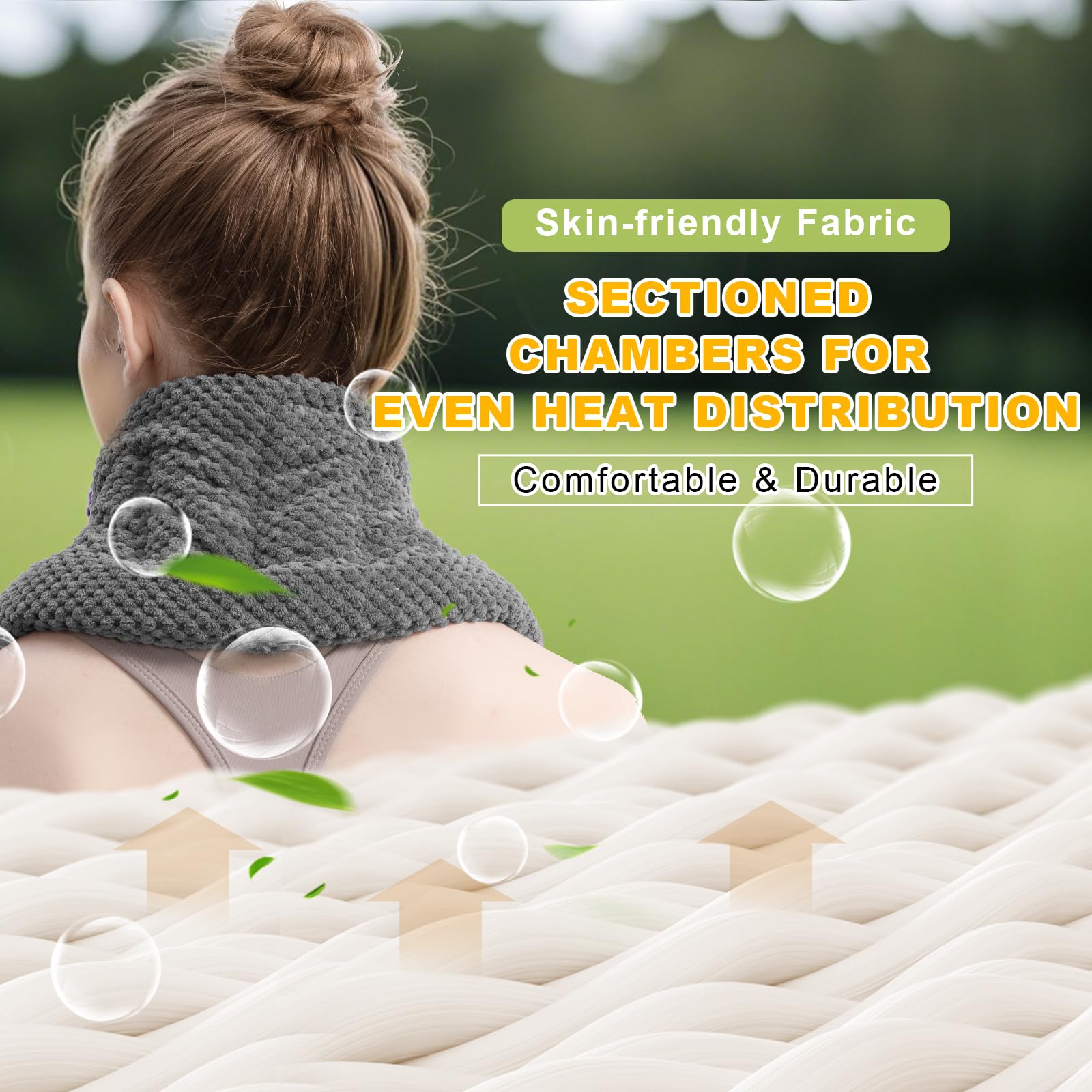 UNCN Long Wide Heating pad for Neck and Shoulders Back 33 * 5.9