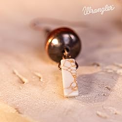 Wrangler Western Earrings Concho Dangling Retro