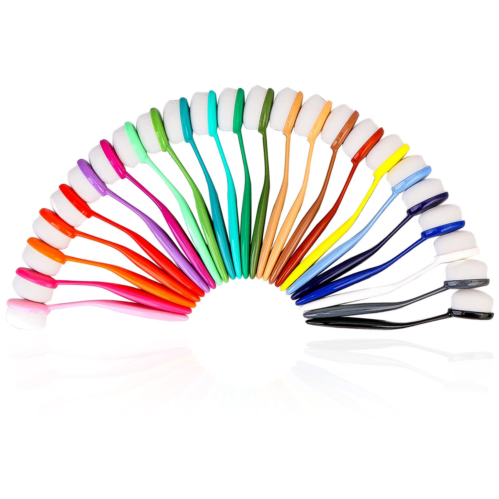 Yoseng 24 Pack Ink Blending Brushes Blenders,Ink Blending Tool for Card Making,Craft Broad Application Assortment Paper Crafter Color Code Handle (Brush Head Size 0.85 Inches)