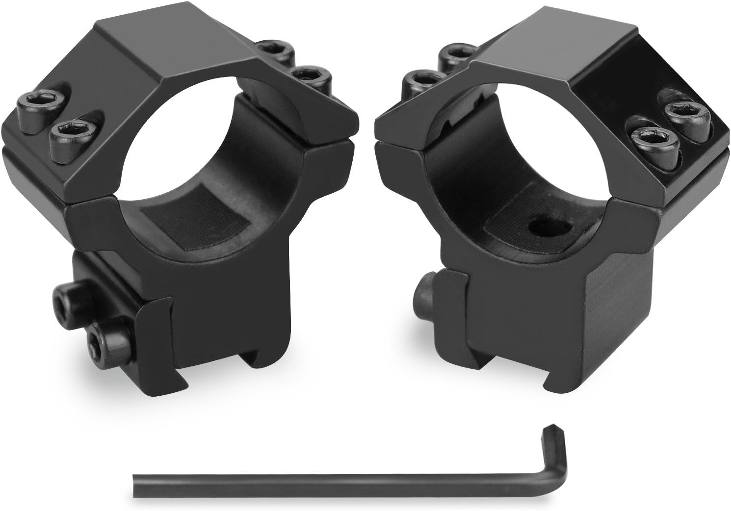 Modkin 1'' Dovetail Scope Rings, Medium Profile Scope Mounts for 11mm Dovetail Rails - 2 Pieces (One has Stop pin) : Sports & Outdoors