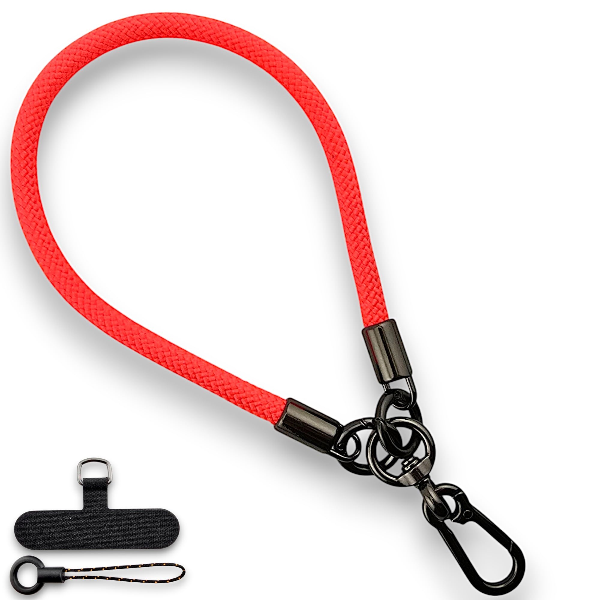 RATASK Wrist Strap Lanyard, Rope Lanyard Wrist Strap for Mobile Phones, Cameras, Keyring, Keychain,Mobile Accessory Pendant (7mm Thickness) (Pink)