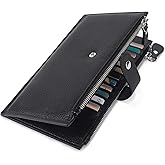 YALUXE Leather Wallets for Women Double Zipper Pockets Phone Holder 22 Card Slots Organizer Billfold with ID Window