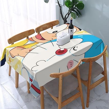 Amazon Co Jp Nsafinhwv ドラえもん 長方形のテーブルクロス防水 防水 耐油性 スタイリッシュなダイニングテーブルカバー ホーム キッチン