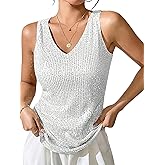 SweatyRocks Women's Sequin Tank Tops V Neck Sparkly Tops Sleeveless Glitter Vest Party Outfits