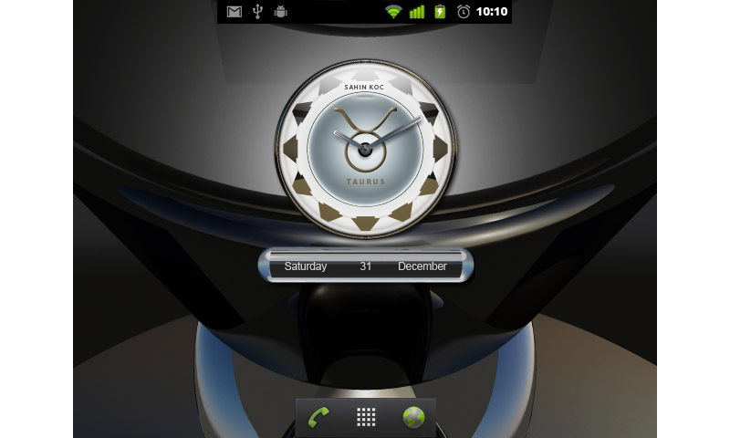 Taurus Beautiful Clock Widget Zodiac Theme for Android