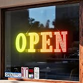 Bright 48" x 16" Large LED Open Sign for Business with Smart APP & Remote Control - Timer, Adjustable Brightness & Color, Open Closed Sign for Storefronts, Bar, Restaurant, Office, Hotel, Salon