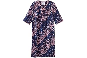 Silverts Women’s Adaptive Clothing Open Back Hospital Gown, Assisted Dressing Nightgown for Elderly, Nursing Home Wear