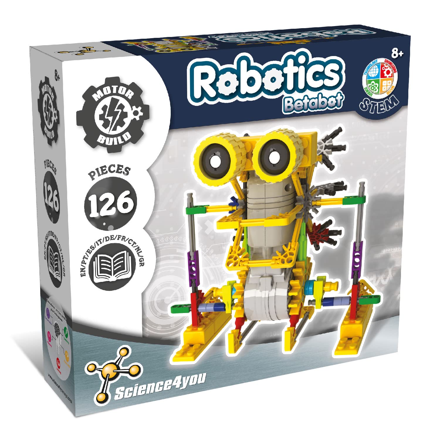 Science4you - Betabot Robot Building Kit for Kids 8-14 Years - Build Your Own Robot with this Construction Kit, Robotics Kit with 126 Pieces, Educational Toys for 8 Year Olds, Stem Toys Age 8+ — image 1
