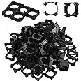 Kioiner 100 Pcs Cylindrical Battery Holders, 18650 Lithium Battery Holder, Plastic Battery Pack Bracket with Freely Stitched 