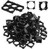 Kioiner 100 Pcs Cylindrical Battery Holders, 18650 Lithium Battery Holder, Plastic Battery Pack Bracket with Freely Stitched