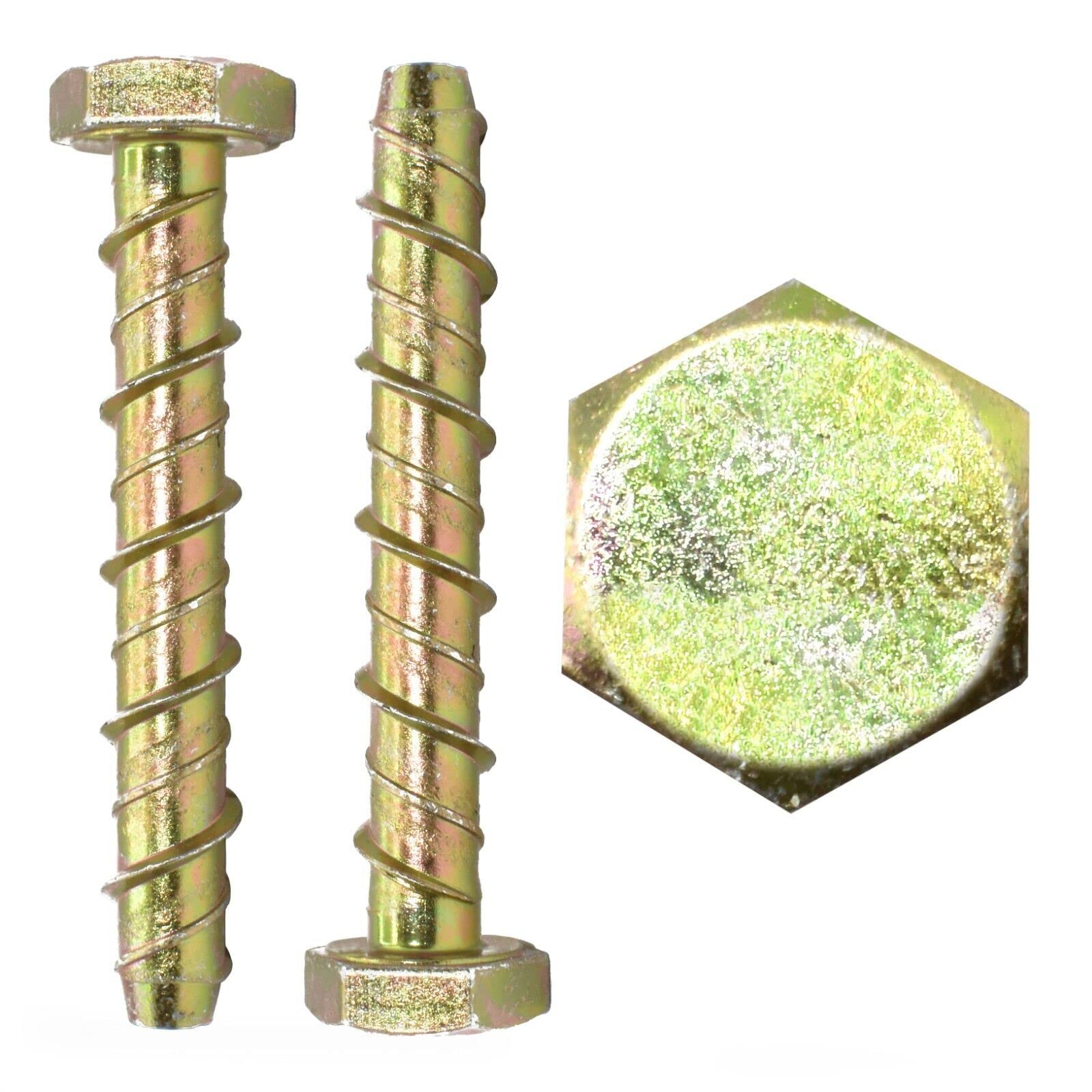 50, M8 x 75 Genuine Thunderbolt® Masonry Concrete Anchor Screw with Hexagonal Head (V35156)