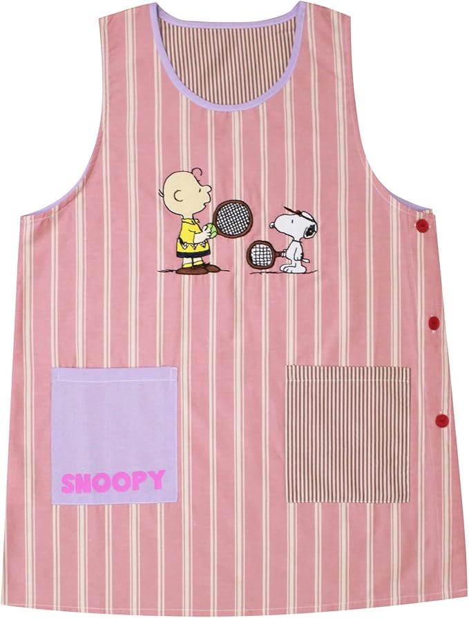 Amazon Tennisスヌーピー かぶり 保育士 キャラクター エプロン Snoopy 保母 大人 保育士エプロン キャラクター M L かわいい ギフト 保育園 幼稚園 エプロン オンライン通販