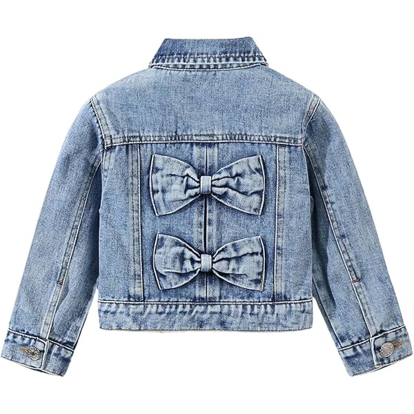 Chaqueta De Tela Vaquera Para Mujer Y Niña, Bordad... - Grandado