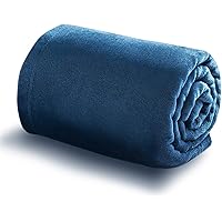 Bedsure Fleece Baby Blanket Unisex for Boys, Girls, Kids, Toddler, Infant, Newborn, 30x40 inches, Dark Blue - Fuzzy Warm…