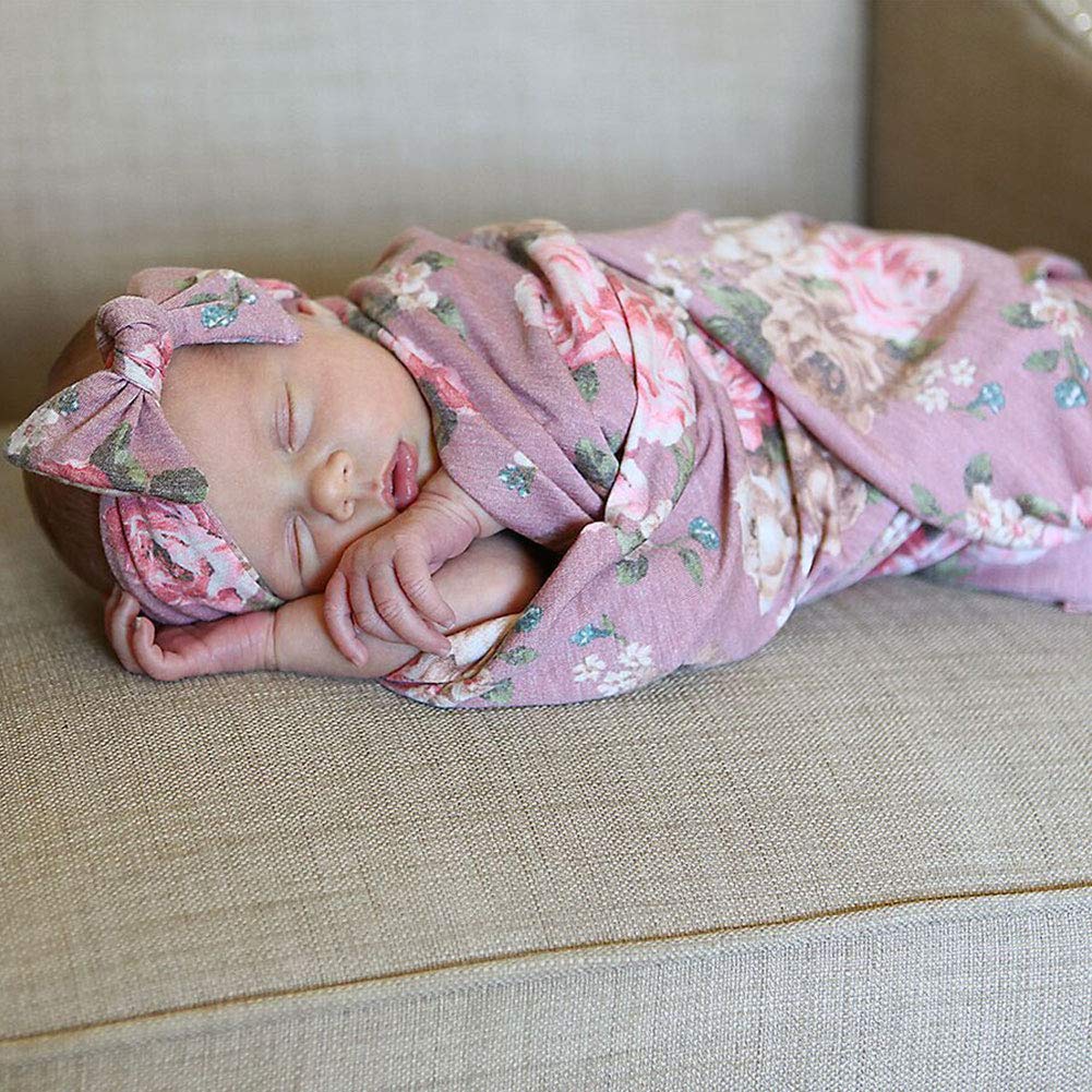 floral baby swaddle