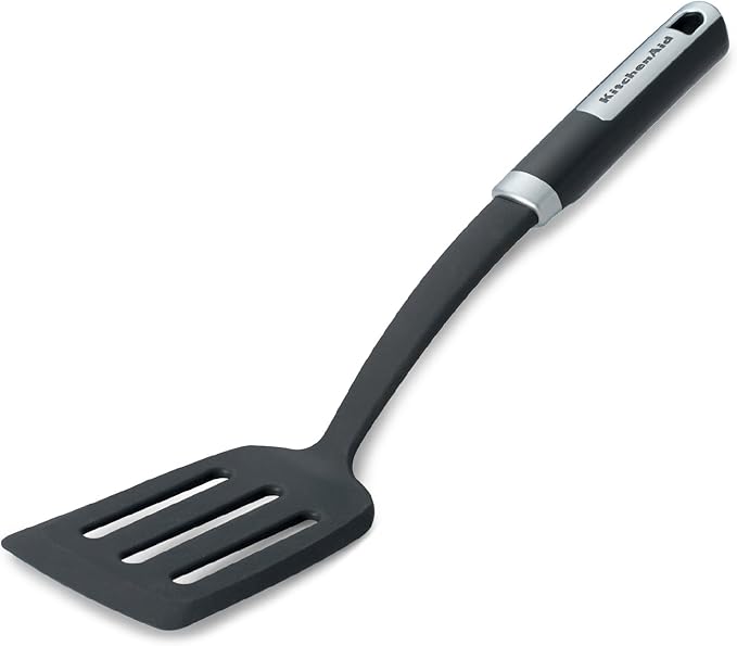 KitchenAid Gourmet Slotted Turner, Black Spatulas Kitchen