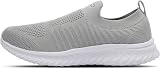 HKR Slip On Trainers Womens Memory Foam Lightweight Grey UK 5 view 9