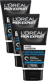 L’Oréal Paris Men Expert Anti-Blackhead Daily Face Scrub 100ml Pack of 3