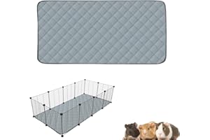 Mooydee Guinea Pig Cage Liners for C&C 2x4 Habitat Washable Guinea Pig Bedding Super Absorbent | Waterproof | Non Slip| Reusable Guinea Pig Pee Pads for Small Animals Cages - 57.1" x 27.6" (1 Pack)