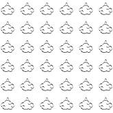 Honbay 60PCS Alloy Cloud Shape Charms Pendant Antique Silver Jewelry Making Accessories for Earrings Bracelets Necklace DIY Making