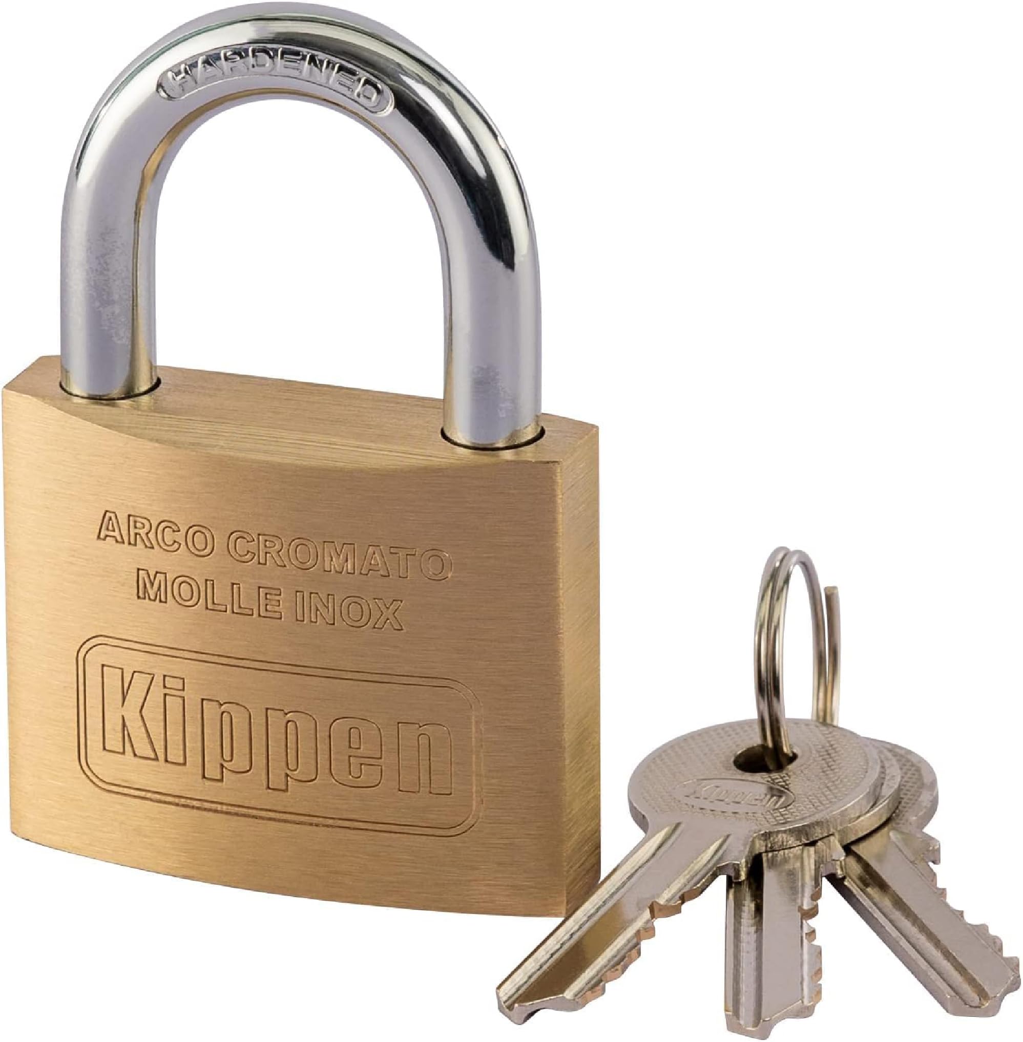 Kippen 2002E1-50mm Arc Padlock with Brass Body