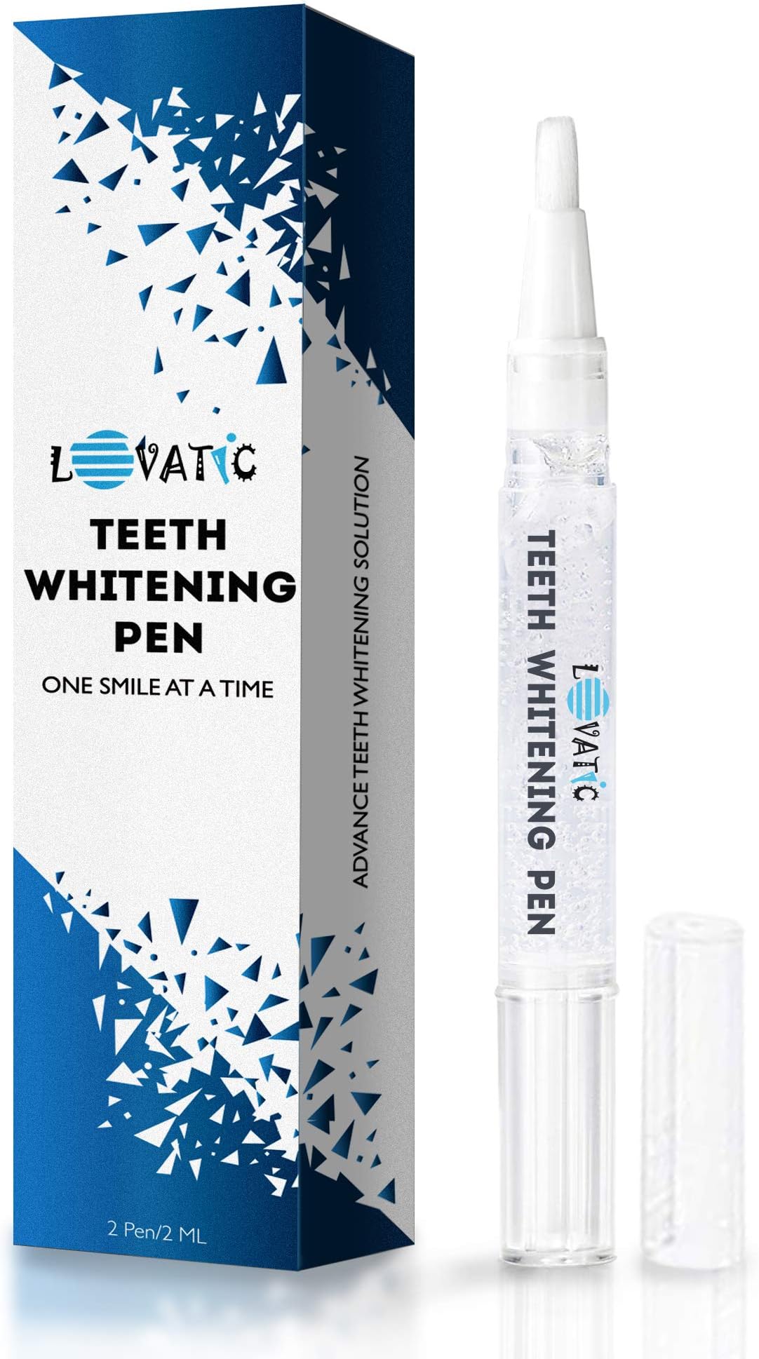 LOVATIC Teeth Whitening Pen - 2 Packs - Advance Teeth Whitening Solution - 35% Carbamide Peroxide - Safe, Convenient and Effective