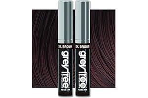 Root touch up, temporary hair color to cover gray hairlines, eyebrows, Mustache & Beards Greyfree 2 PACK (DARK BROWN)