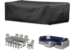 SAFANA Patio Furniture Set Cover, Rectangular Waterproof Outdoor Table and Chair Set Cover,Furniture Cover for Sectional Sofa Set,Tear-Resistant Material Dust-proof Couch Cover. (78''Lx62''Wx30''H)