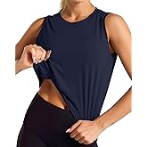 Dragon Fit Womens Ice Silk Workout Tank Tops Sleeveless Cropped Yoga Shirt for Running Gym Summer