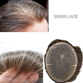 Amazon Com Super Fine Swiss Lace Mens Hair Replacement System 28