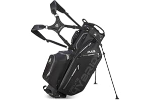Big Max Dri Lite Hybrid Plus 14 Way Divider Golf Stand Bag, Waterproof, Lightweight, Dual Strap, Fits Push Carts