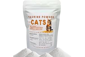 NATURES VITALITY FARMS Taurine for Cats - Taurine Powder for All Ages Including Kittens - 144+ Servings - 500mg Supplement - unscented (6oz)