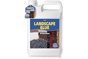 TAKIMO 1 Gallon Landscape Glue – Long-Lasting Mulch & Ground Cover Glue – Covers 2X More,Non-Toxic, Fast-Drying & Weatherproof, Pet & Plant Safe – for Mulch, Gravel, Pine Needles, Bark, Pebbles & More