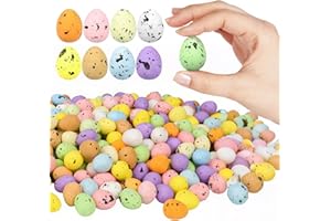 U-Vathing Decorative Easter Eggs, 100 Pieces, 1.8cm, Multicolor, Foam, Bird Eggs Ornaments for Basket Fillers, Spring Party F