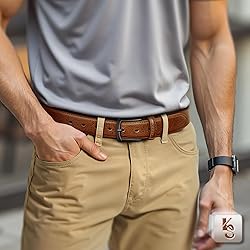 KEMISANT Men Belt-Genuine Leather Belt for Men