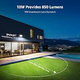 Lepro 10W LED Floodlight Outdoor 850LM 70W Equivalent IP65 Daylight White view 3
