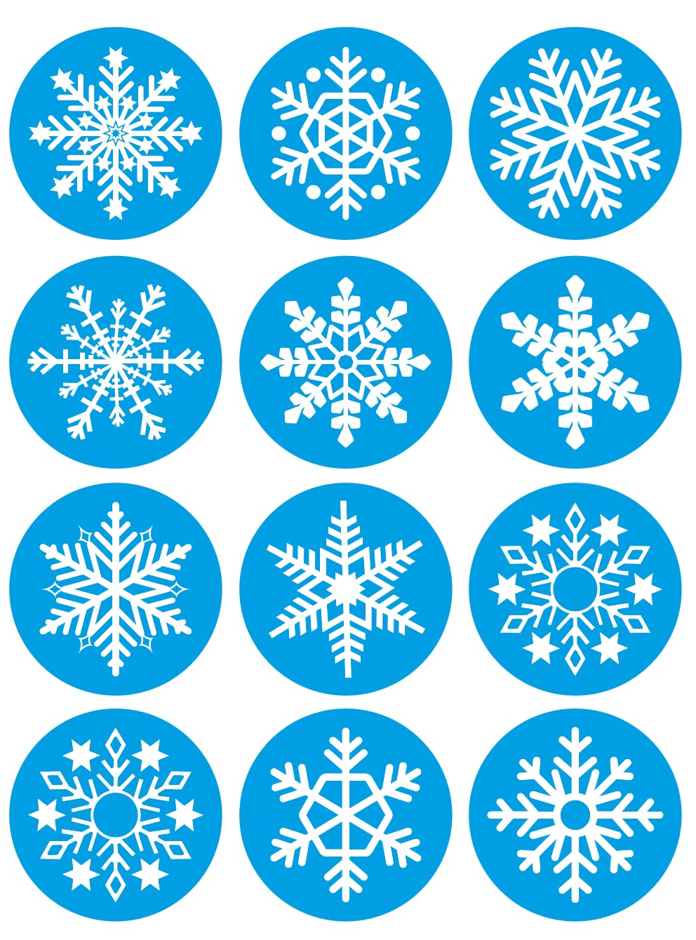 Photo 1 of 1.5 inch 120 PCS Snowflakes Merry Christmas Stickers Labels Adhesive Decorative Envelope Seals Stickers for Cards Envelopes Boxes