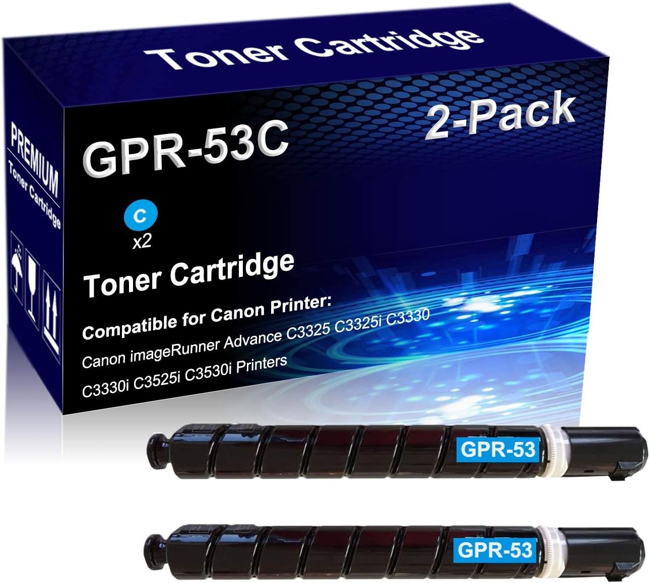 Cartucho de tóner compatible con Canon GPR53 GPR53C, para impresora