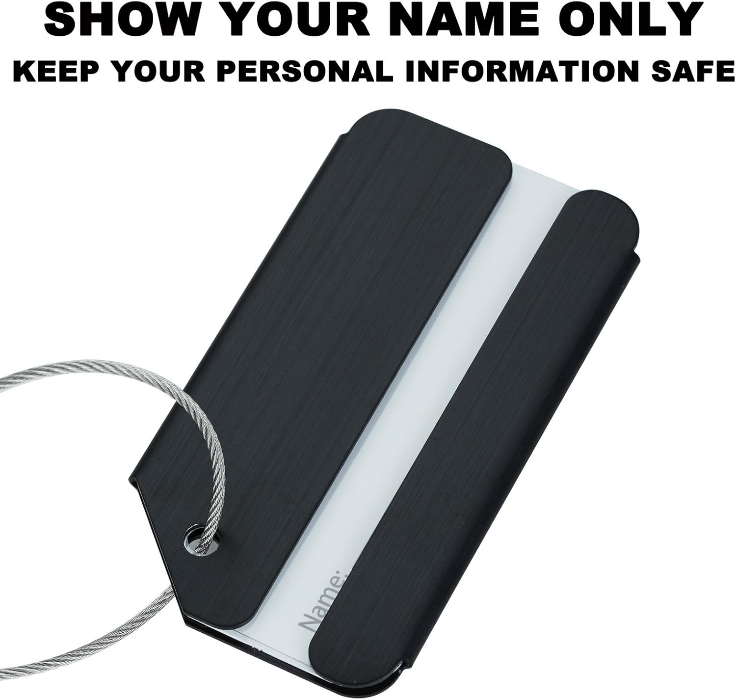 Travelambo Luggage Tags & Bag Tags Stainless Steel Aluminum Various Colors (Mixed Colors 10 pcs Set): Office Products