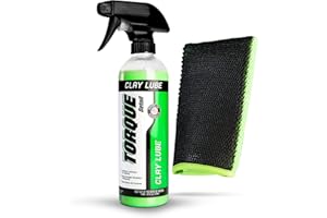 Torque Detail Clay Mitt & Clay Lube Combo - Reusable, Premium Clay Bar Mitt & Clay Lubricant - Decon Your Exterior Surfaces Clay Mitt for Car Detailing (Clay Lube & Clay Mitt)